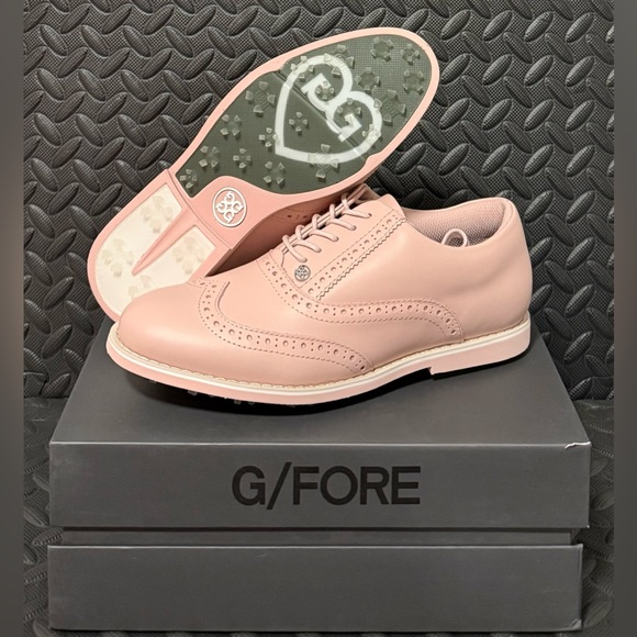 G/Fore Brogue Gallivanter Blush Pink Golf Shoes Womens Size 8 - Picture 1 of 5